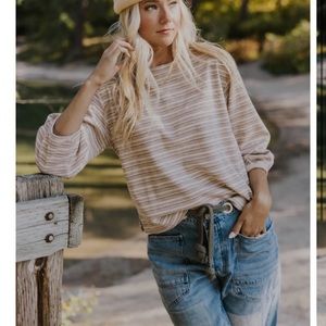 Roolee Stripped Button Back Shirt